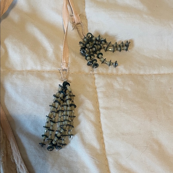 Free People Intimately Embellished Nude Sequined Tie-Shoulder Bodysuit - Picture 6 of 9